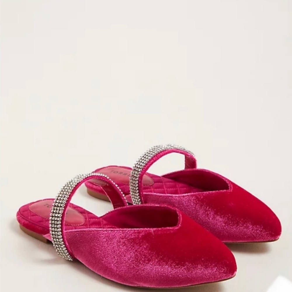 RHINESTONE FLAT - FUCHSIA VELVET (WW)